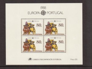 Portugal  #1735a  MNH  1988  Europa sheet  mail coach