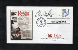 SC# 2936 - (32c) - Lila & DeWitt Wallace - Set of 4 AUTOGRAPHED FDC