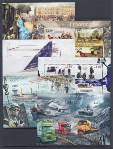 Burundi Sc 1241-1290 MNH. 2012 Transportation & Space, set of 50 souvenir sheets