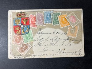 1908 Romania Postcard Cover to Altenburg Germany Stamp on Stamp