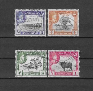 PAKISTAN/BAHAWALPUR 1949 SG 39/42 USED