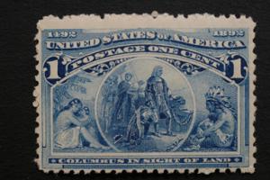 United States #230 1 Cent Columbian 1893 MNH