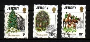 Jersey Sc 282-4 1981 Christmas stamp set used