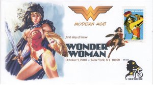 AO- 5149-5, 2016, Wonder Woman,  Add-on Cover, First Day Cover, Digital Color Po