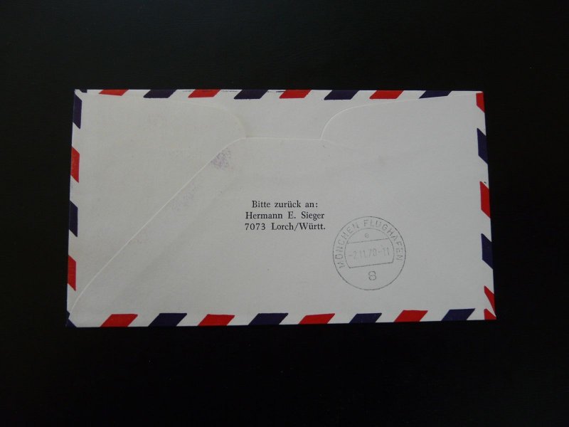 first flight cover New York Munchen Boeing 747 Lufthansa 1970