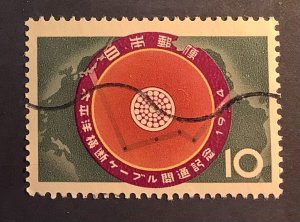 Japan 1964 Scott 818 used - 10y,  Opening of the Transpacific Cable