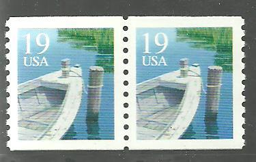 #2529C Fishing Boat Single or pair Mint NH