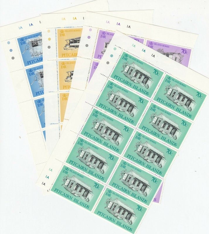 Pitcairn Islands 1987 Homes Blocks Of 10 SG300/303 MNH J6222