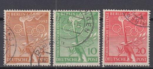 Berlin - 1952 Olympics  Sc# 9N81/9N83 Mi# 88/90   (9067)