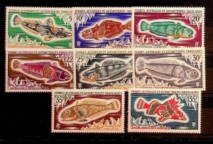FRENCH SOUTHERN & ANTARCTIC TERRITORY Sc 37-44 NH ISSUE OF 1971 - FISH