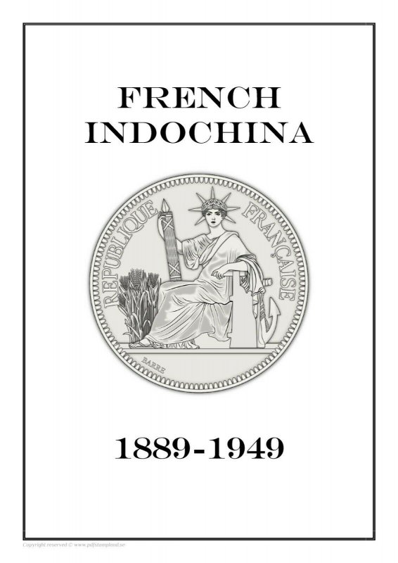 French Indochina 1889-1949 PDF (DIGITAL)  STAMP ALBUM PAGES 