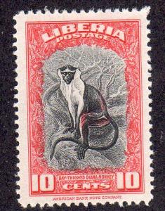 Liberia 288 -Mint-HR -Bay-thighed Diana Monkey (cv $5.25)(2)