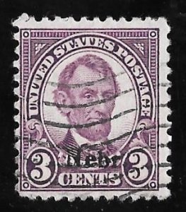 672 3 cents Lincoln, Nebr. Violet Stamp used F