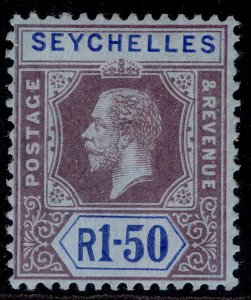 SEYCHELLES GV SG95, 1r 50 reddish purple & blue/blue, M MINT. Cat £12.