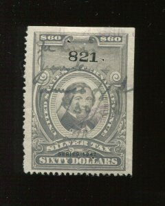 RG104 Silver Tax Revenue Used Stamp (Bx 3335)