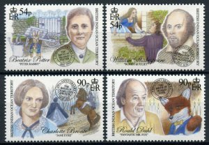 BIOT Writers Stamps 2016 MNH Beatrix Potter Bronte Shakespeare Roald Dahl 4v Set