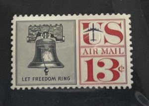 US 1961 Airmail #C62 Freedom Bell  MNH OG