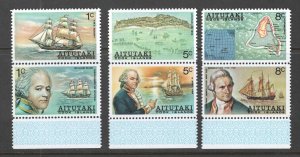 Aitutaki  97a,99a,101a    Pairs, VF, Mint (NH),   CV $6.00   ......  0060010