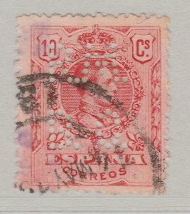 Perfin on Spain Stamp Used A20P54F3018-
