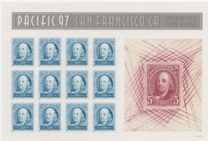 US 3139a & 3140a, Pacific 97 SS Sheets Set of 2, CV $26.50