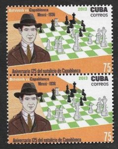 SMI) 2013 CUBA, CHESS, BOTVINNIK VS CAPABLANCA, B2, MNH