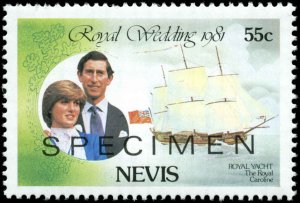 Nevis Scott #135 SPECIMEN Overprints Mint Never Hinged  Royal Wedding