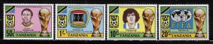 Tanzania 1982 World Cup Soccer Sc 197-200 MNH A1528
