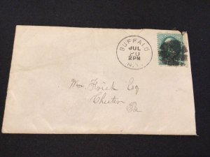 American Wild West Era Buffalo cancel Washington  3c stamp cover Ref 59087
