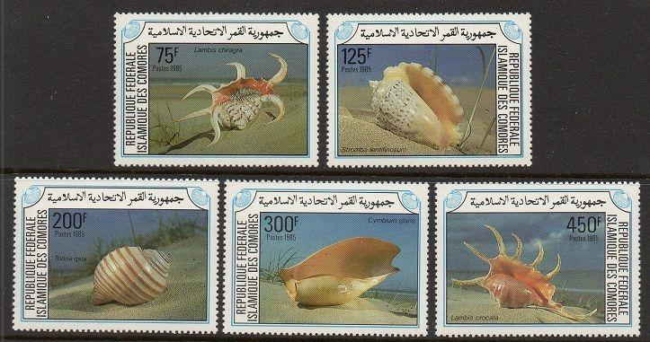 Comoro Islands 1985 Shells VF MNH (609-13)