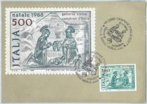 72675 -  ITALY -  Postal History -  FDC  MAXIMUM CARD - ART  Religion XMAS 1988