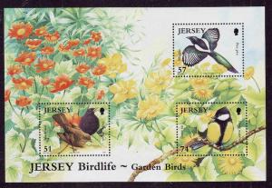 Jersey-Sc#1265-unused NH sheet-Garden Birds-2007-