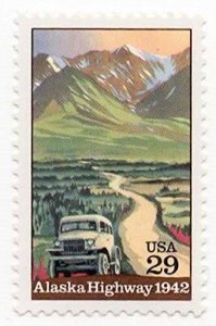 1992 Alaska Highway Single 29c Postage Stamp, Sc#2635, MNH, OG