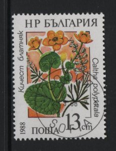 Bulgaria   #3302   cancelled  1988  marine flowers 13s