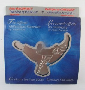 CELEBRATE THE YEAR 2000 3 SS stamps  /coin set in silver box w/official sleeve