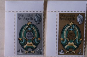 St Kitts Nevis 175-6 MNH Full Set  Cat $0.35