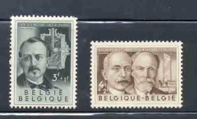 Belgium Sc B577-8 1955 scientists stamps mint