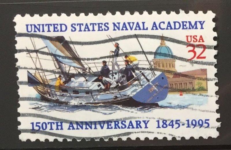 US #3001 Used F/VF - Naval Academy 150th Anniversary 32c