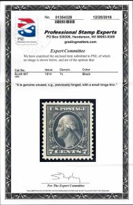 407 Mint,OG,H... PSE Cert... SCV $70.00