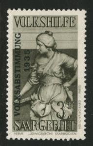 SAAR Scott B59 MH* thinned stamp CV$11