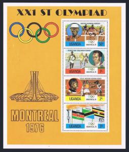 Uganda 151-154,154a,MNH.Michel 141-144,Bl.2. Olympics Montreal-1976.Winners.