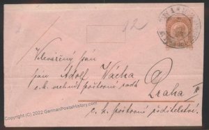 Austria 1908 PRAGUE VINOHRADY RU19 Rohrpost Pneumatic Mail Postal Station 108590