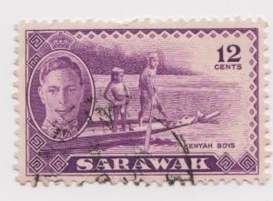 Sarawak -Scott 187 - KGVI Definitives - 1950 - VFU - Single 12c Stamp