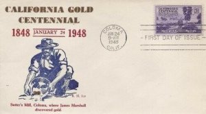 954 3c CALIFORNIA GOLD - R. H. Ild cachet 