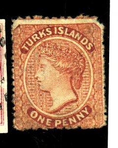 TURKS ISLANDS #4 MINT AV-FINE NG Cat $58