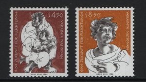 United Nations Vienna  #44-45   MNH  1984  future for refugees