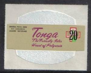 Tonga 1974 20s UPU Centenary Odd Shaped Die Cut Sc 340 Stamp MNH # 268