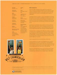 US #4950-4951 Wilt Champberlain USPS Souvenir Page