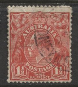 Australia - Scott 68 - KGV Head -1926 - FU - Wmk 203 - 1.1/2p Stamp8