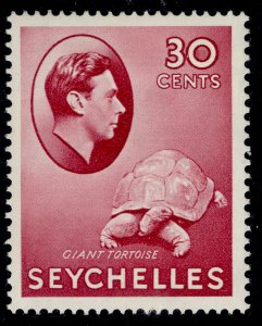 SEYCHELLES GVI SG142, 30c carmine, M MINT. Cat £50.