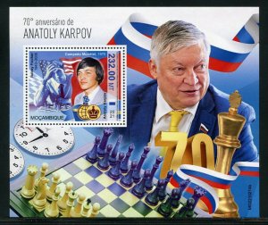 MOZAMBIQUE 2021 70th ANNIVERSARY OF ANATOLY KARPOV SOUVENIR SHEET MINT NH